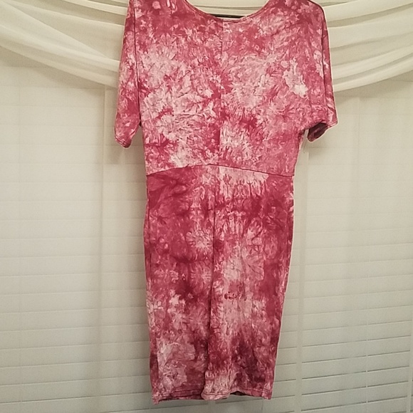 Tied Dyed Twisted Fitted Knot Dress - Picture 2 of 4